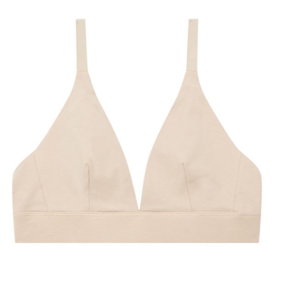 Organic Basics Triangle Bra in Beige (NWOT)